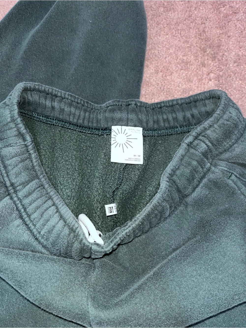 Aerie Offline Dark Green Joggers Size Medium - Picture 3 of 3